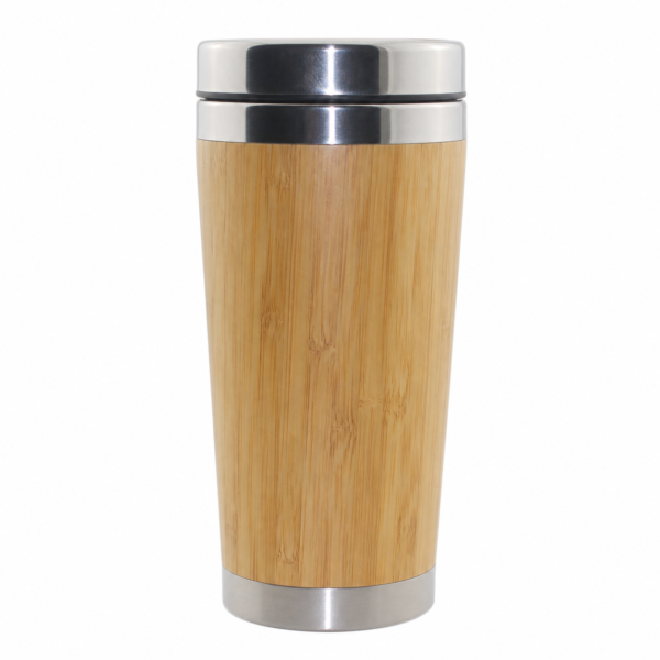15 Oz. Bamboo Stainless Steel Tumbler custom promotional product - Giva Promotion