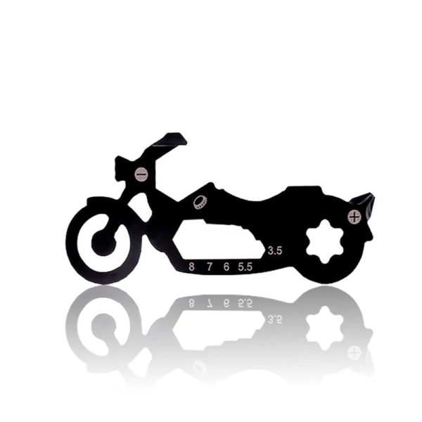 Motorcycle shape EDC tool Card