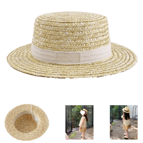 Kids' Beach Sun Protective Straw Hat