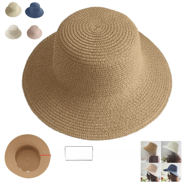 Women's DIY Summer Sun Protective Straw Hat