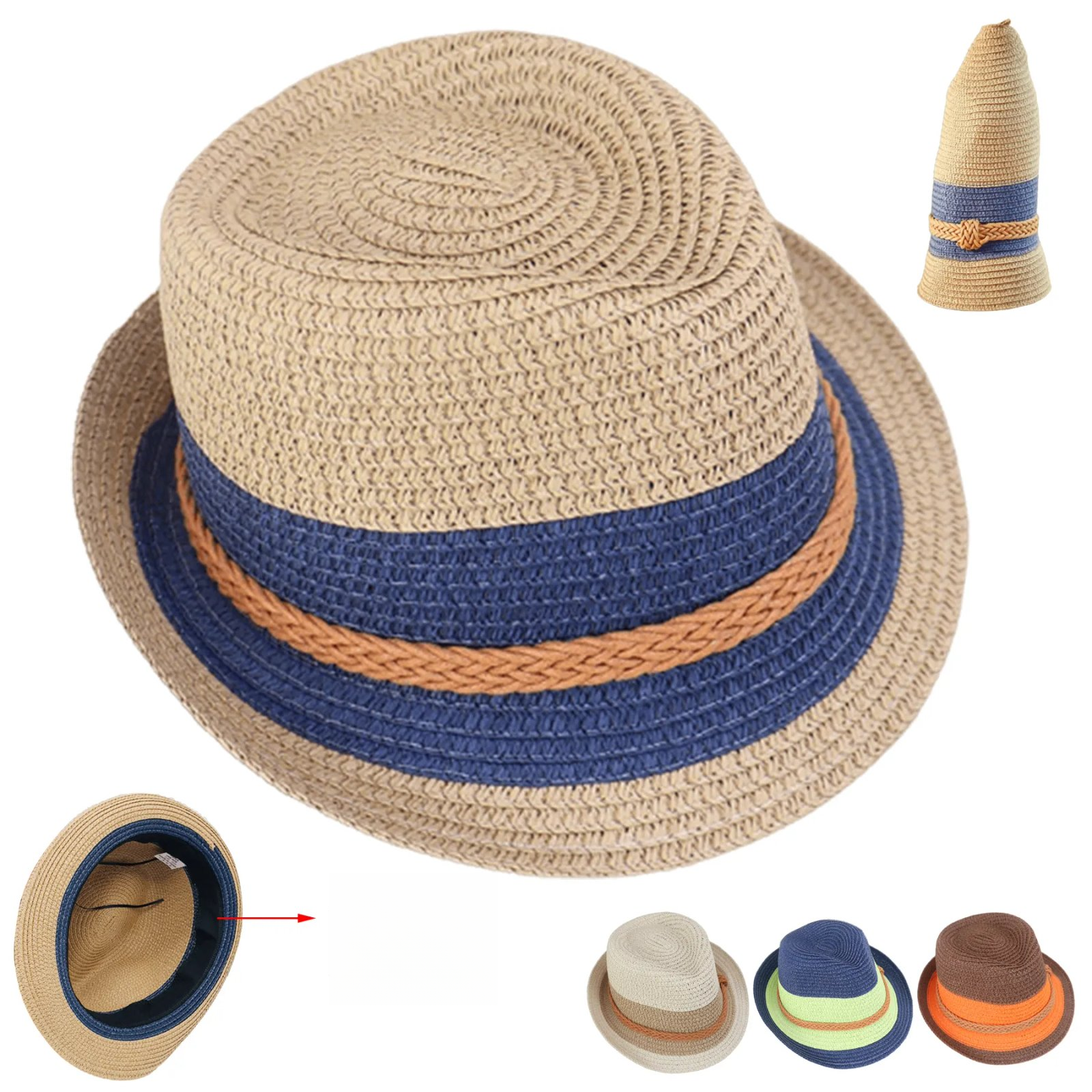 GP006123_36840_1_10834 Adults' Summer Beach Sun Protective Straw Hat