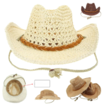 Unisex Travel Western Cowboy Straw Hat