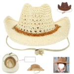 Travel Western Cowboy Straw Hat For Kids