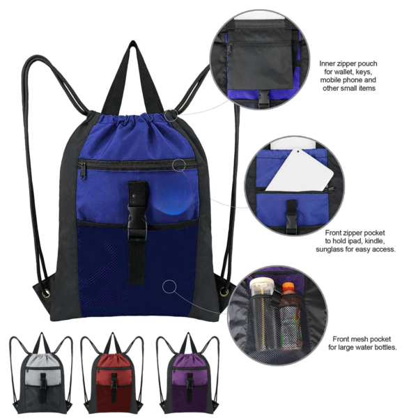 15x18.5 Inch Oxford Fabric Drawstring Backpack