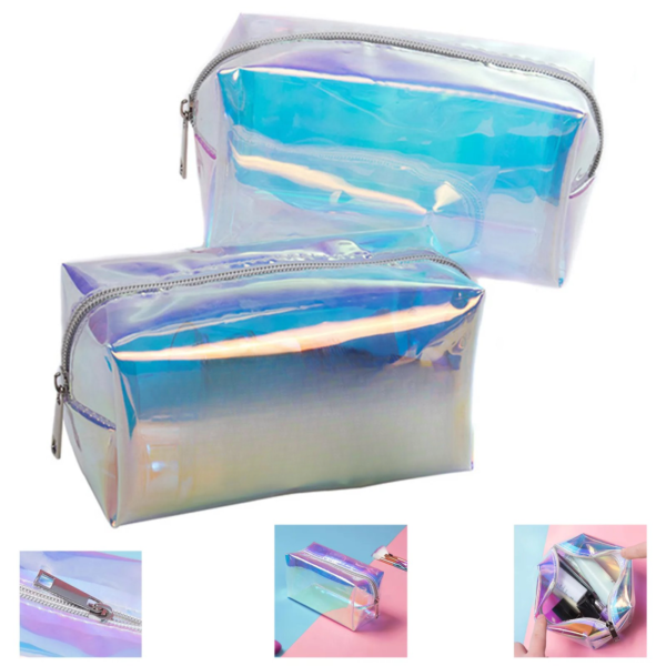 Holographic Zipper Cosmetics Pouch