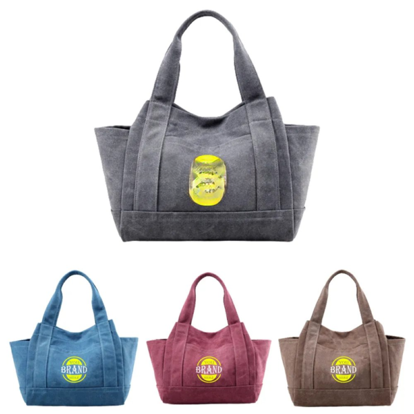Metal Snap-Fastener Canvas Tote Boat Bag