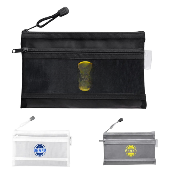 Zipper Opening Mesh Pencil Pouch