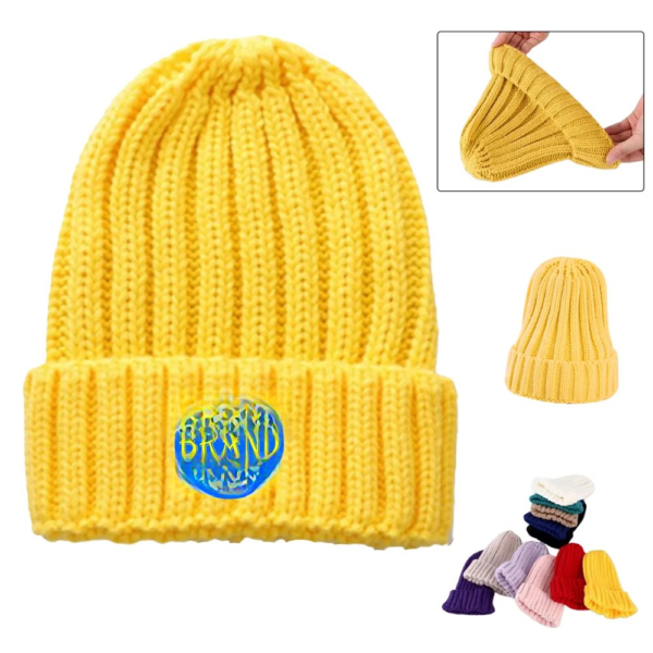 Ribbed Cuff Knit Beanie