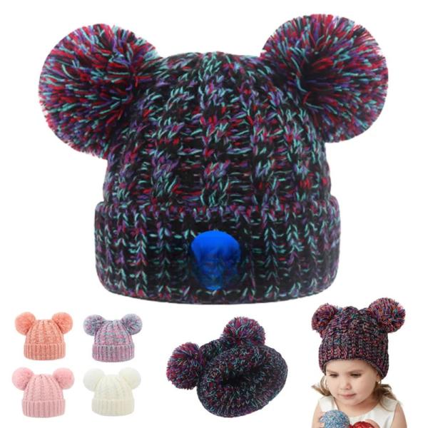 Pom-Pom Knitted Hat