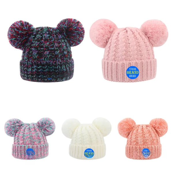 Pom-Pom Knitted Hat