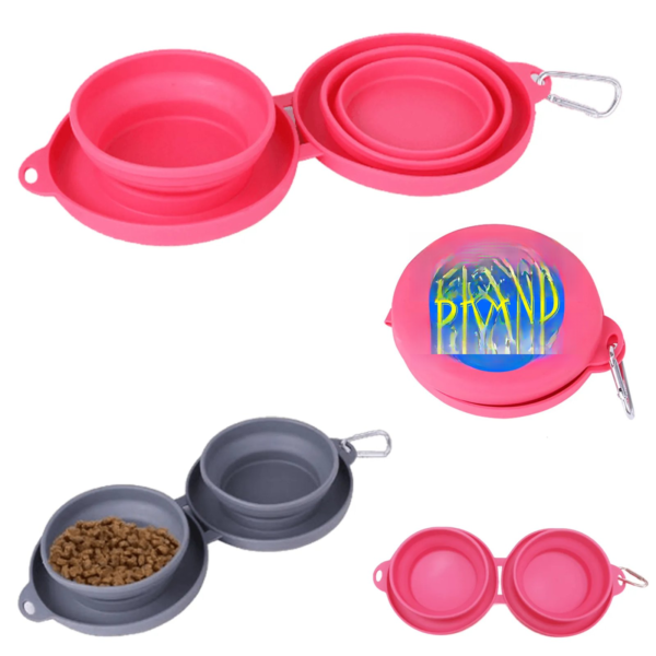 6.76 OZ Collapsible Dog Double Bowls