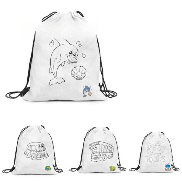 13.7" Children Drawstring Backpack