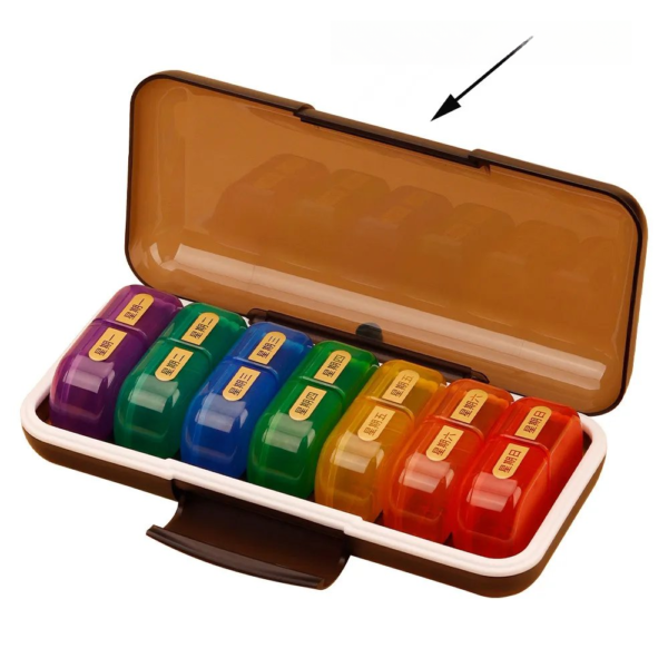 Detachable 7 Day Pill Box Organizer