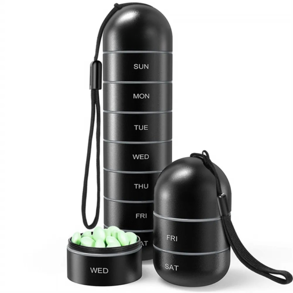 Metal Moisture Proof Weekly Pill Organizer