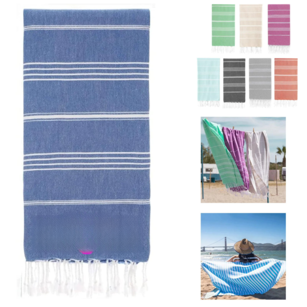 Cotton Turkish Tassel Beach Towel
