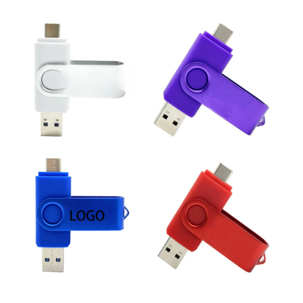 Rotating 2 In 1 Flash Drive-8Gb
