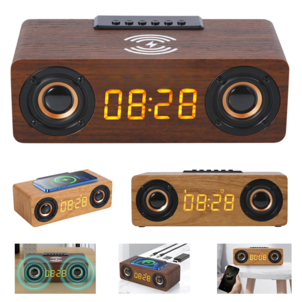 Bluetooth Speaker Wireless Charging Alarm Clock