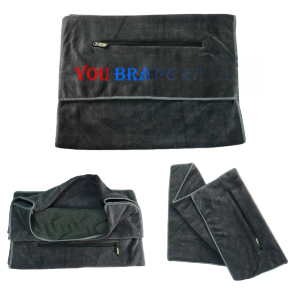 Fitness Towel W/ Zipper Pocket