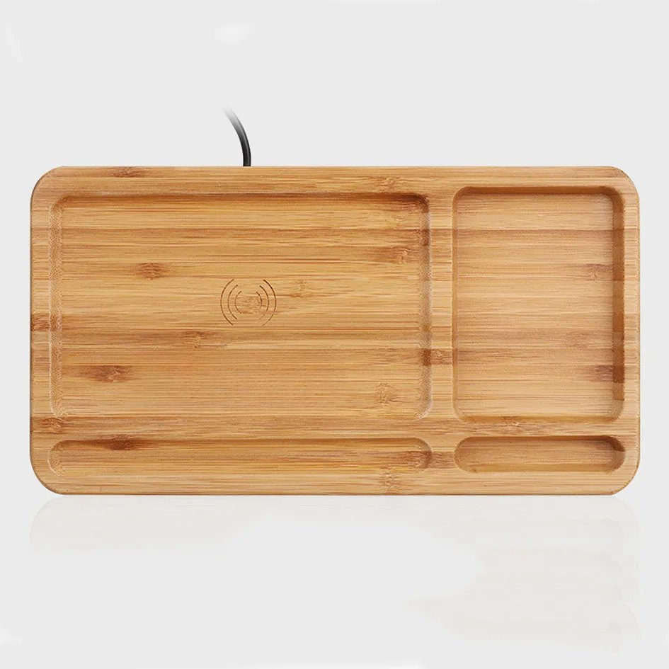 GP010373_41090_1_3127 Bamboo Phone Charger Docking Tray with Desk Organizer