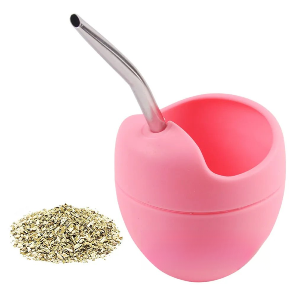 200ml/6.7oz Silicone Yerba Mate Cup with Bombilla