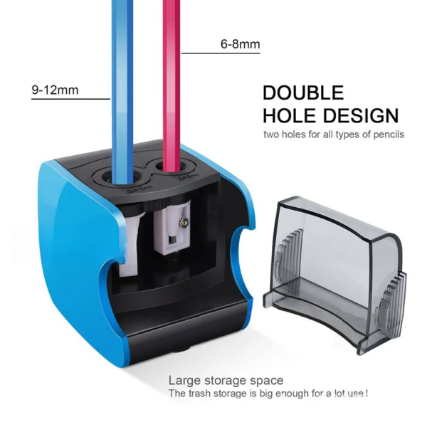 Electric Pencil Sharpener With Double Holes