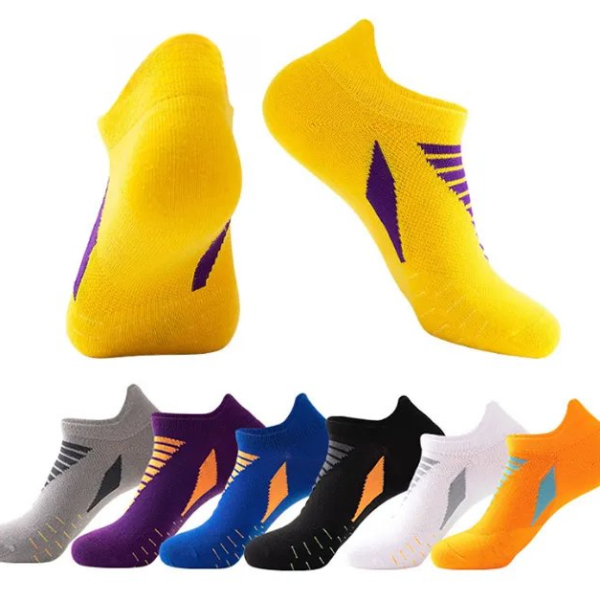 Men's Mesh Ventilating Shock-absorbing Sports No-Show Socks