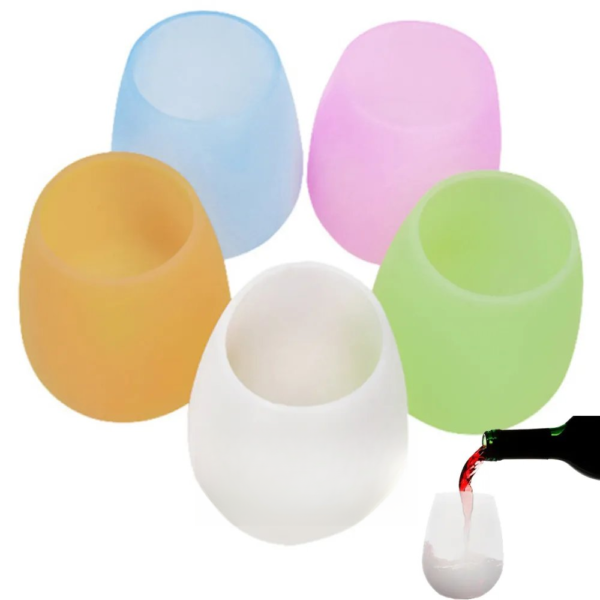 13.5 Oz. Silicone Wine Glasses