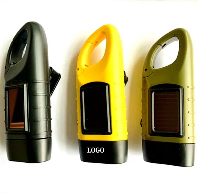 3778d928de1b2b2ead096c9c18c7885c336316fa Hand Crank Solar Powered Flashlight - Image 1